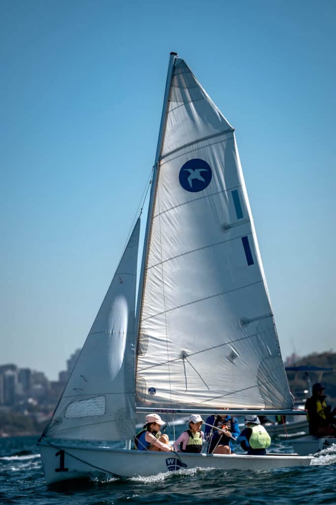 Junior sailors preparing boats at Woollahra Sailing Club